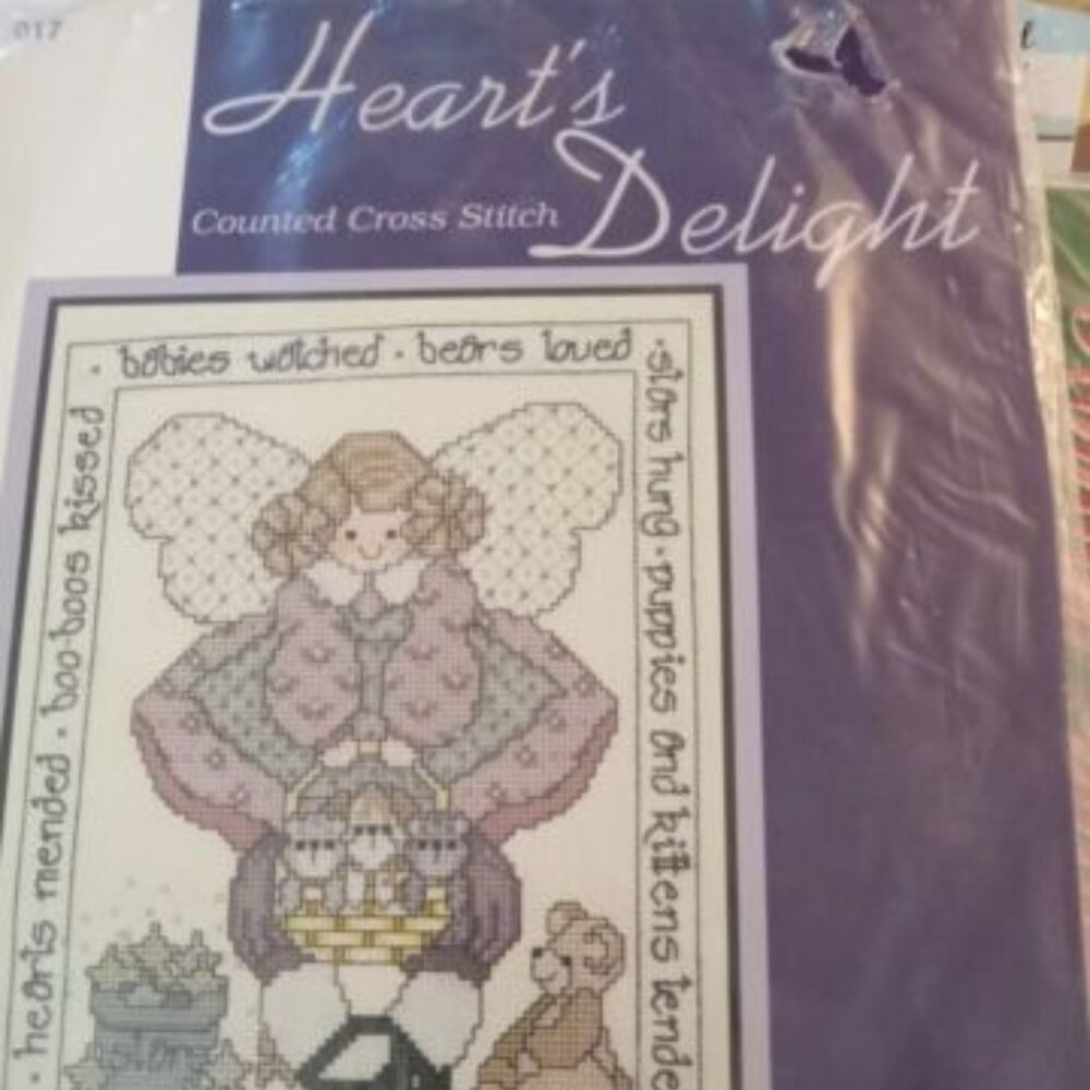 Heart's Delight "An Angel's Work is Never Done" Cross Stitch -Buy 3 get 1 Free